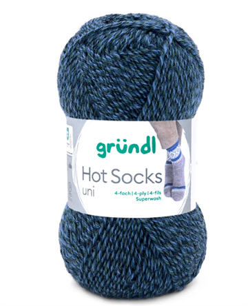 Hot Socks uni fv 23 blågrøn meleret 